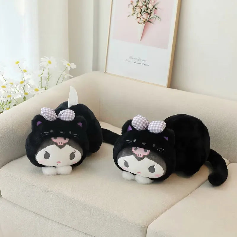Kawaii Kuromi & My Melody Plush Toy - Soft Cartoon Pillow Cover - Image 9