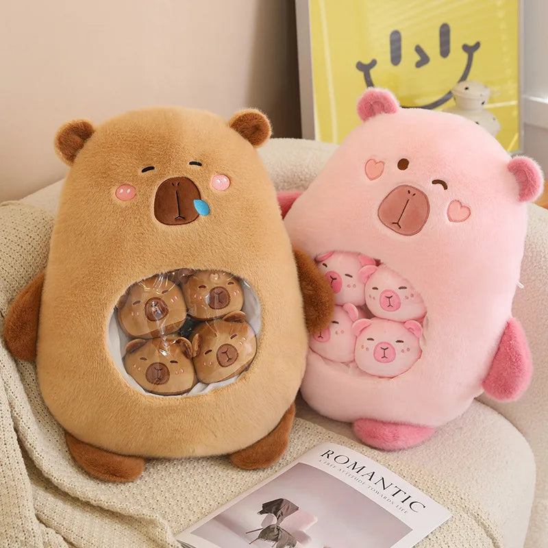 Capybara Squishy Plush Pillow - Adorable Mini Doll for Office Naps - Image 3