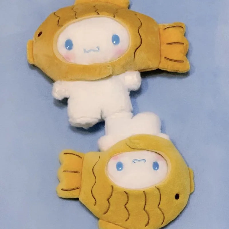 Cute Sanlio Snapper Fish Plush Doll Keychain - Adorable Cartoon Pendant - Image 6