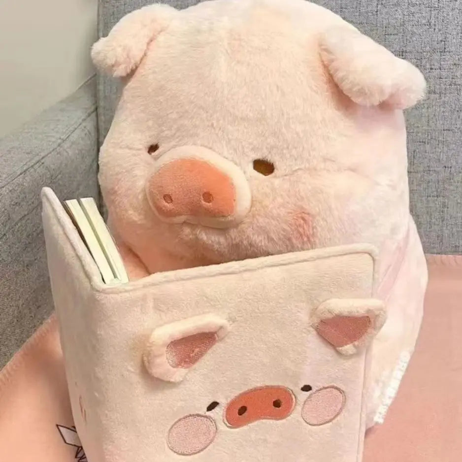Kawaii Anime Pig Plush Toy - Soft Toast Pillow for Girls' Xmas Gift - Image 3