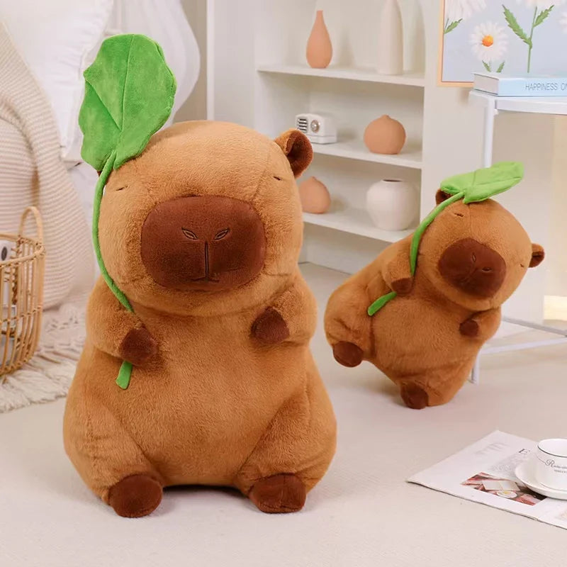 Kawaii Cartoon Lotus Leaf Capybara Plush Toy - Soft Pillow Gift - Image 5