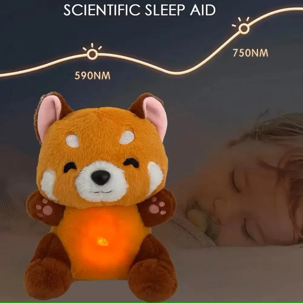 Breathing Fox Bear Plush: Soothing Musical Doll for Baby's Comfort - Image 3