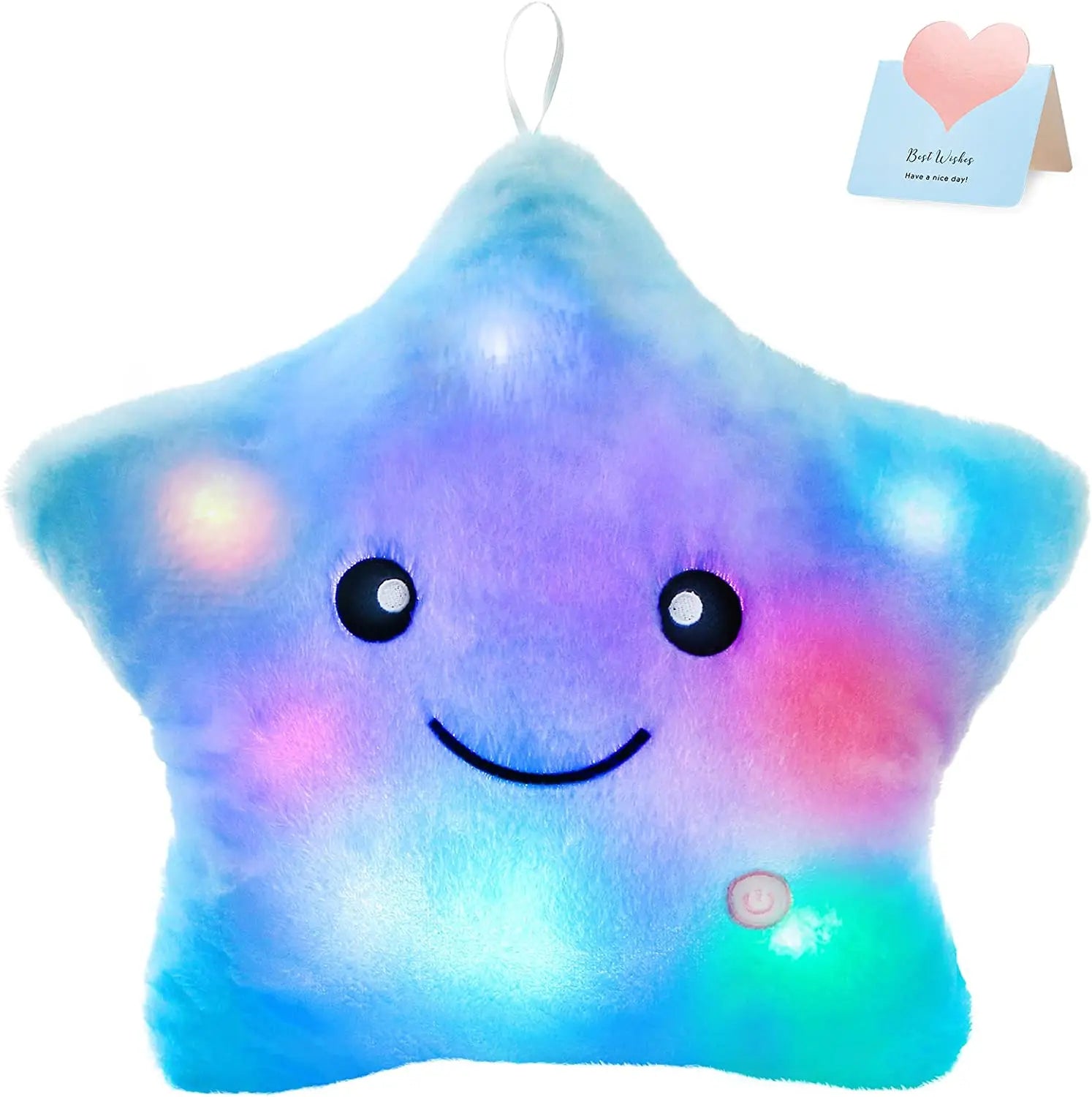 Luminous Star Plush Pillow - Soft, Colorful LED Cushion for Kids - Image 4