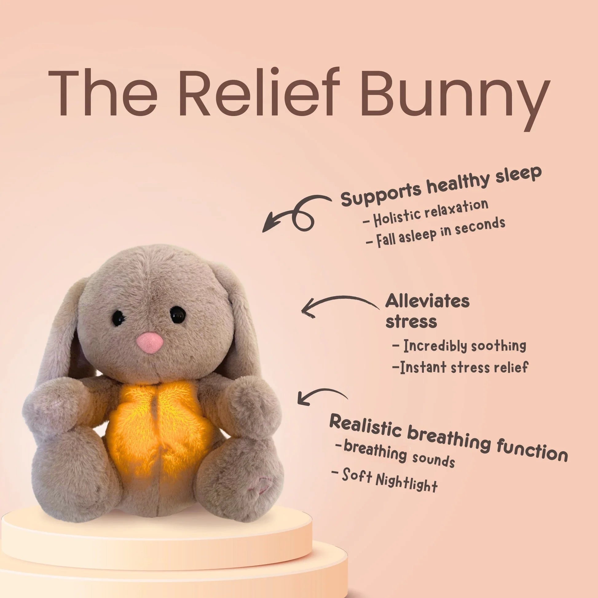 Sleepy Bunny Plush Toy - Image 5