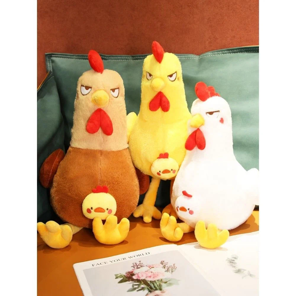 Angry Squat Chicken Plush Toy - Cute & Funny Gift for Kids - Image 5