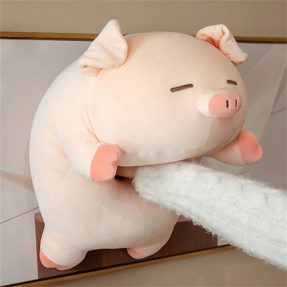 Kawaii Pink Pig Plush Toy - Soft Cushion for Cozy Decor & Gifts - Image 5