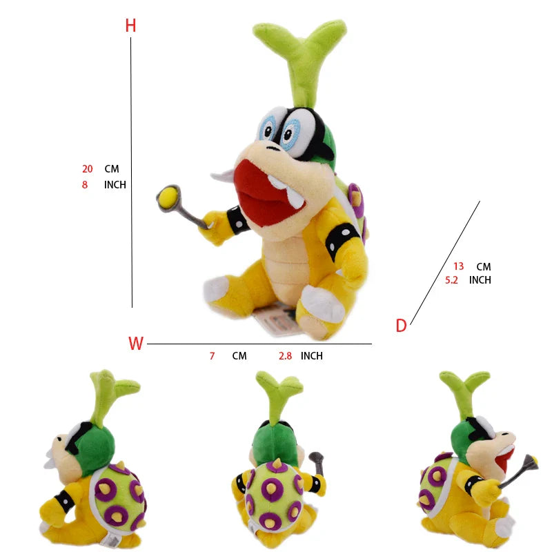 Super Mario Bros Plush Toys - Adorable Bowser Jr, Meowser & Lemmy Dolls - Image 22