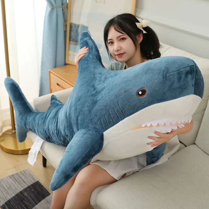 Cute Cartoon Giant Shark Whale Plush Pillow - Cozy Home Decor for Kids - Image 8