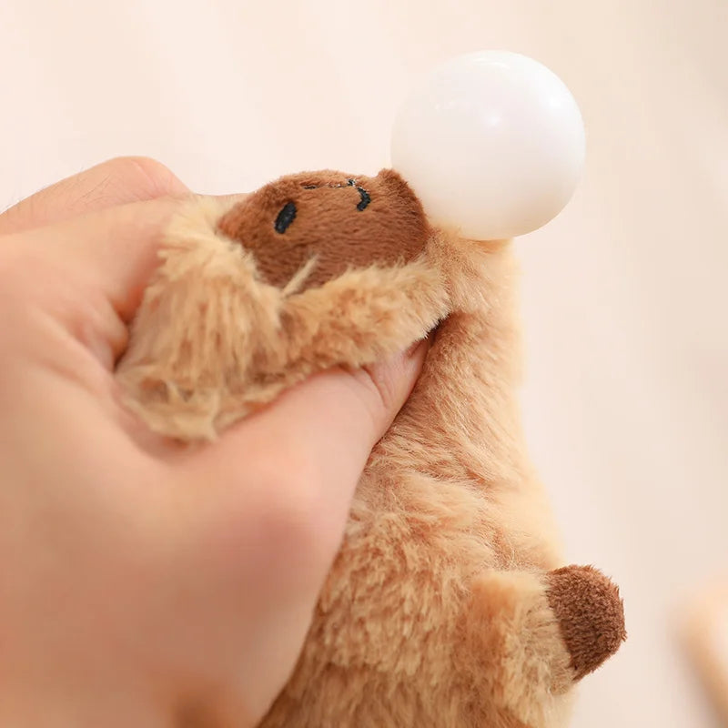 Capybara Plush Toy - Fluffy Fruit-Embracing Doll for Fun Gifts - Image 7