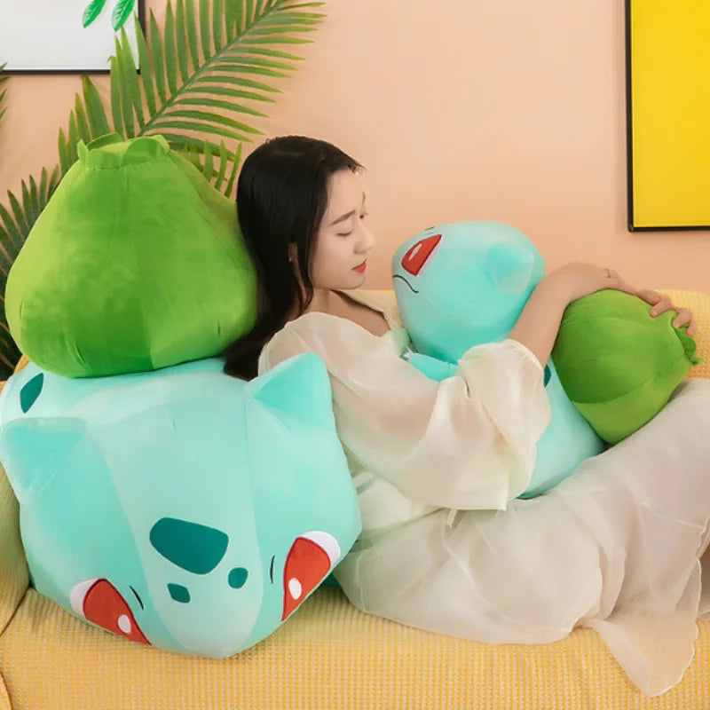 Kawaii Bulbasaur Plush Toy - Soft Anime Doll & Throw Pillow Gift - Image 3