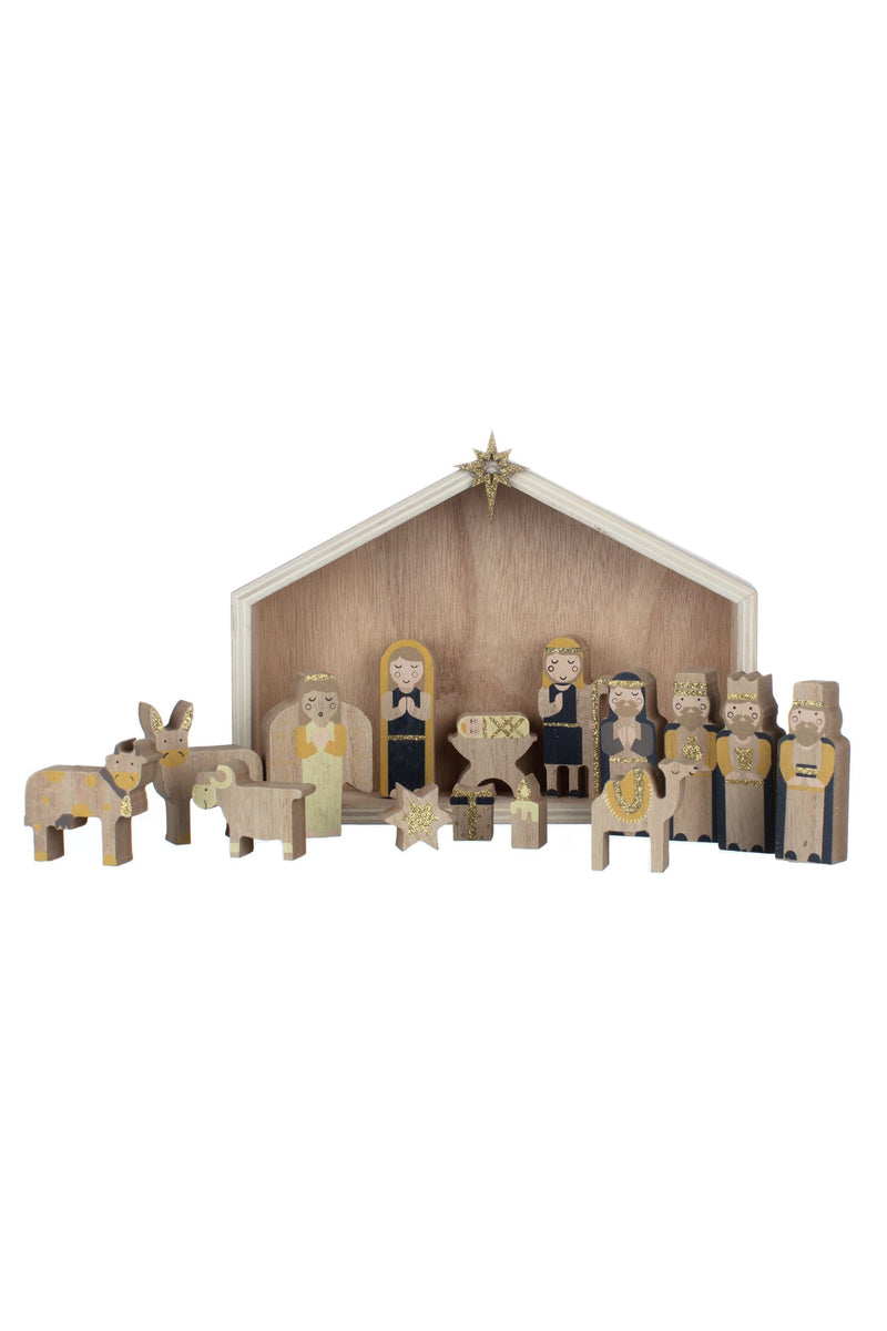 Shoeless Joe – Wooden Nativity Set - Christmas Ornament – The Katz Pyjamas