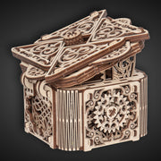 3D Puzzle Mystery Box Model Building Kits For Adults - Wooden Model Kits For Adults To Build A Secret Vintage Storage Box With Lock, 3d wooden puzzle, 3d wooden models