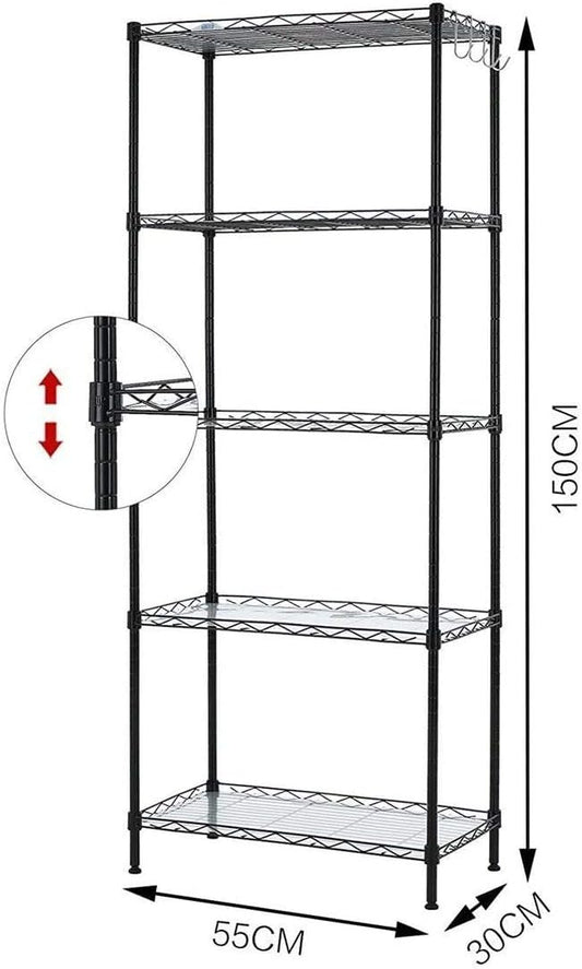 Basics 3-Shelf Adjustable, Heavy Duty Storage Shelving Unit on –  CaveHubs
