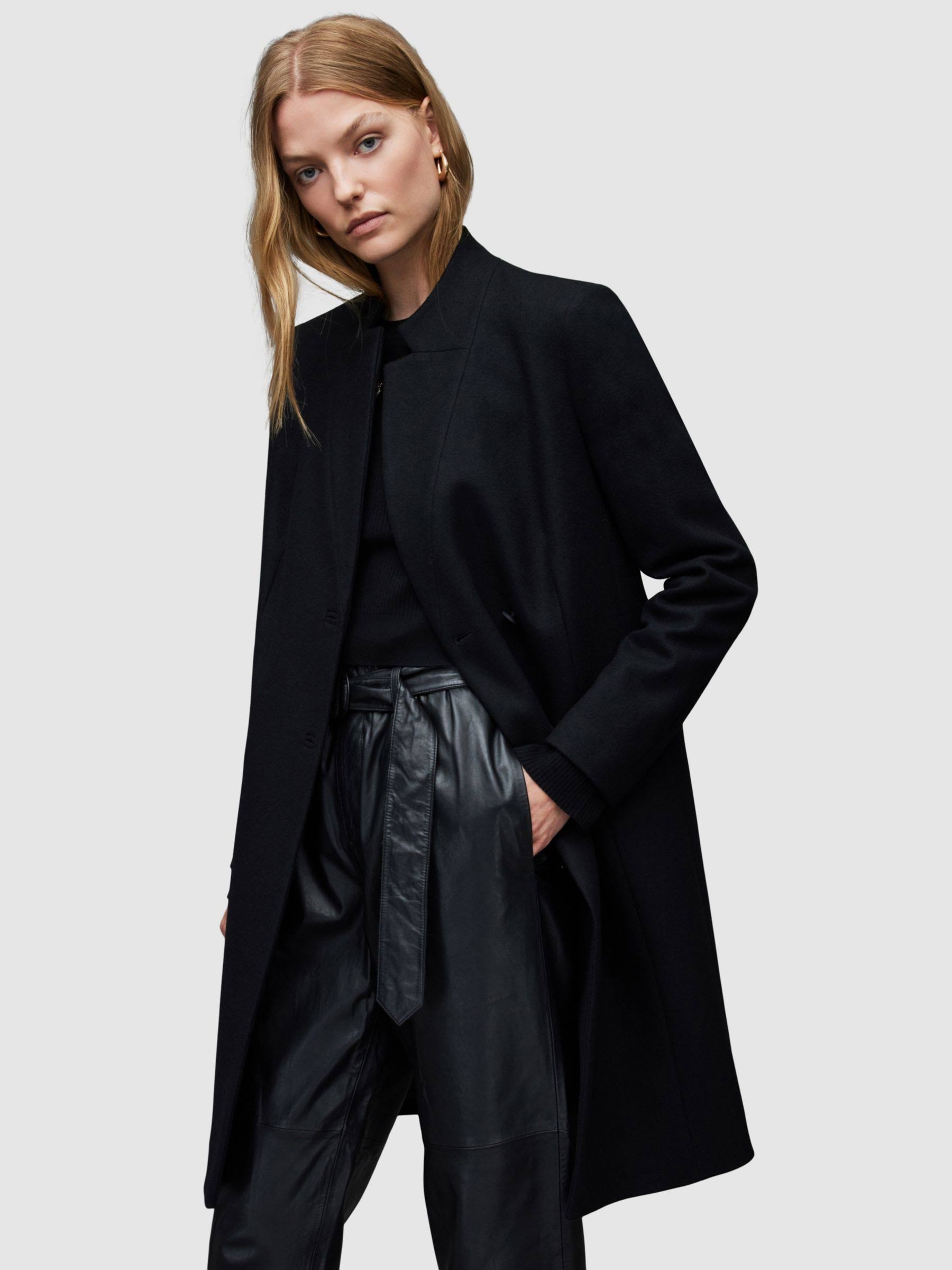 Allsaints Women s Sidney Coat - Black - Size 10 Uk/6 Us ZYW5_U2PFR22