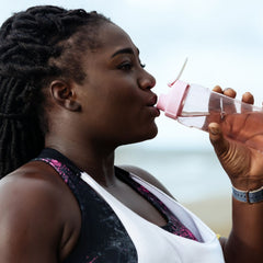 Drinking more water helps hydrate your skin