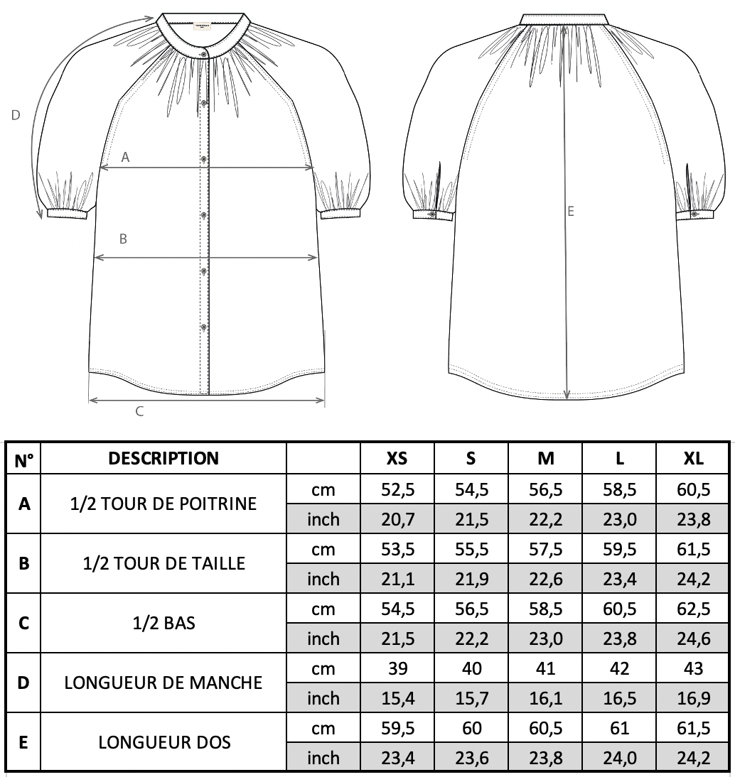 Guide des tailles