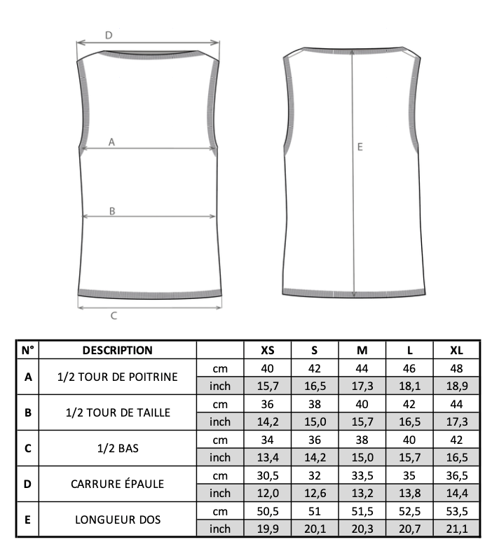 Guide des tailles