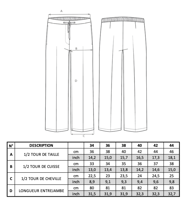 Guide des tailles