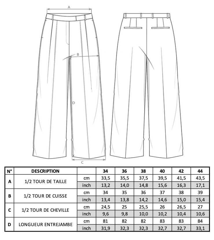 Guide des tailles