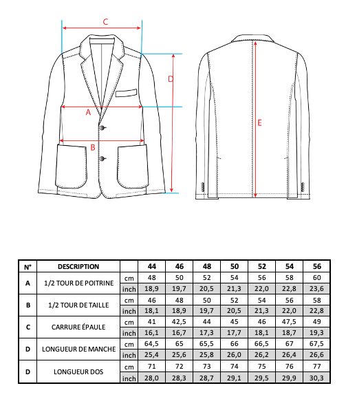 Guide des tailles