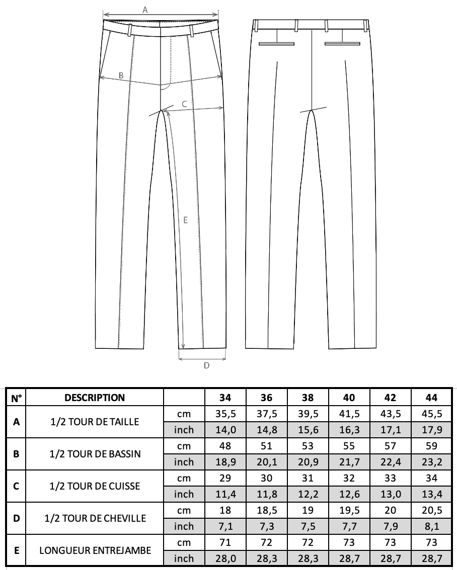 Guide des tailles