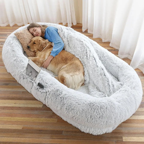 Human Dog Bed, 71''x45''x12'' Size Fits You and Pets