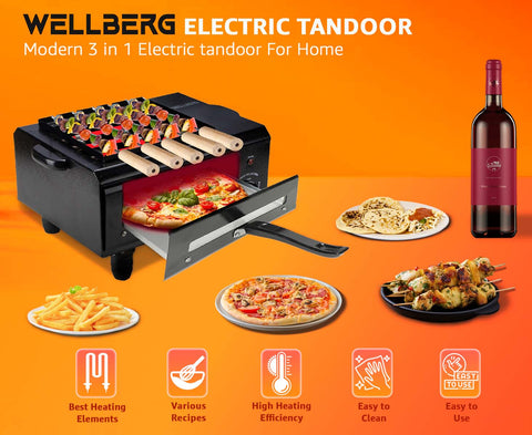 Wellberg Advance Mini Combo Electric Tandoor  (Rosting+Toasting+Baking+Cooking) Rs. 1339 