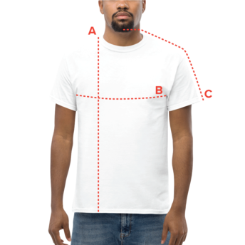 Adult Unisex T-shirt Gildan 5000 Size Measurement Guide