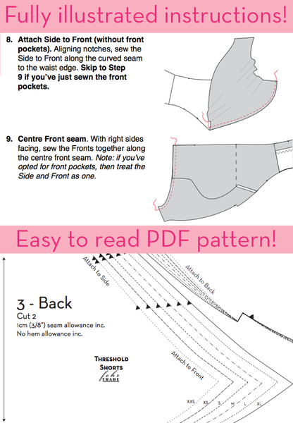 Threshold Shorts PDF sewing pattern – Fehr Trade