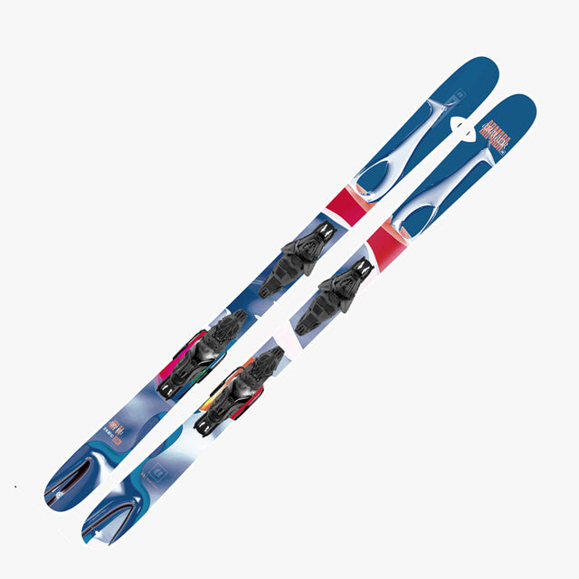 Mini skis with snowboard bindings : r/skiing