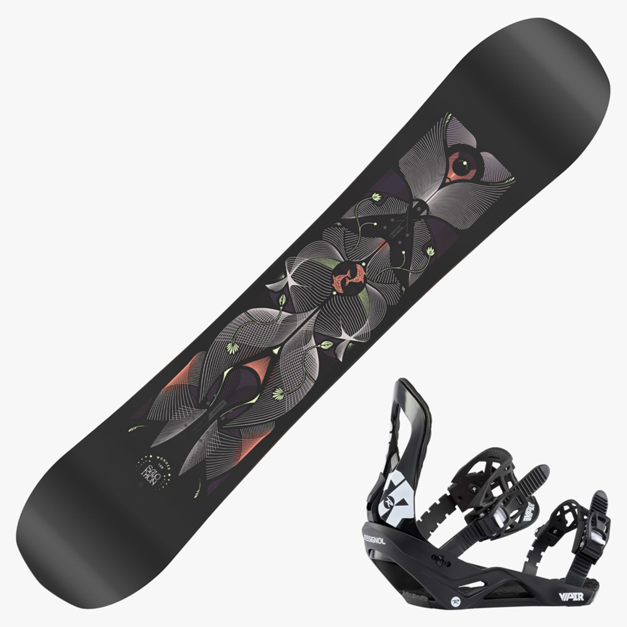 2024 Salomon Wonder Women's Snowboard w/ Rossignol Viper Binding Voodoo  Snowboard Bindings - Default Title