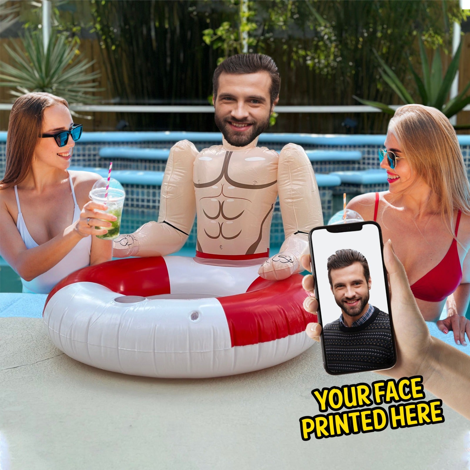 Custom Male Pool Float Bachelorette Party Gift
