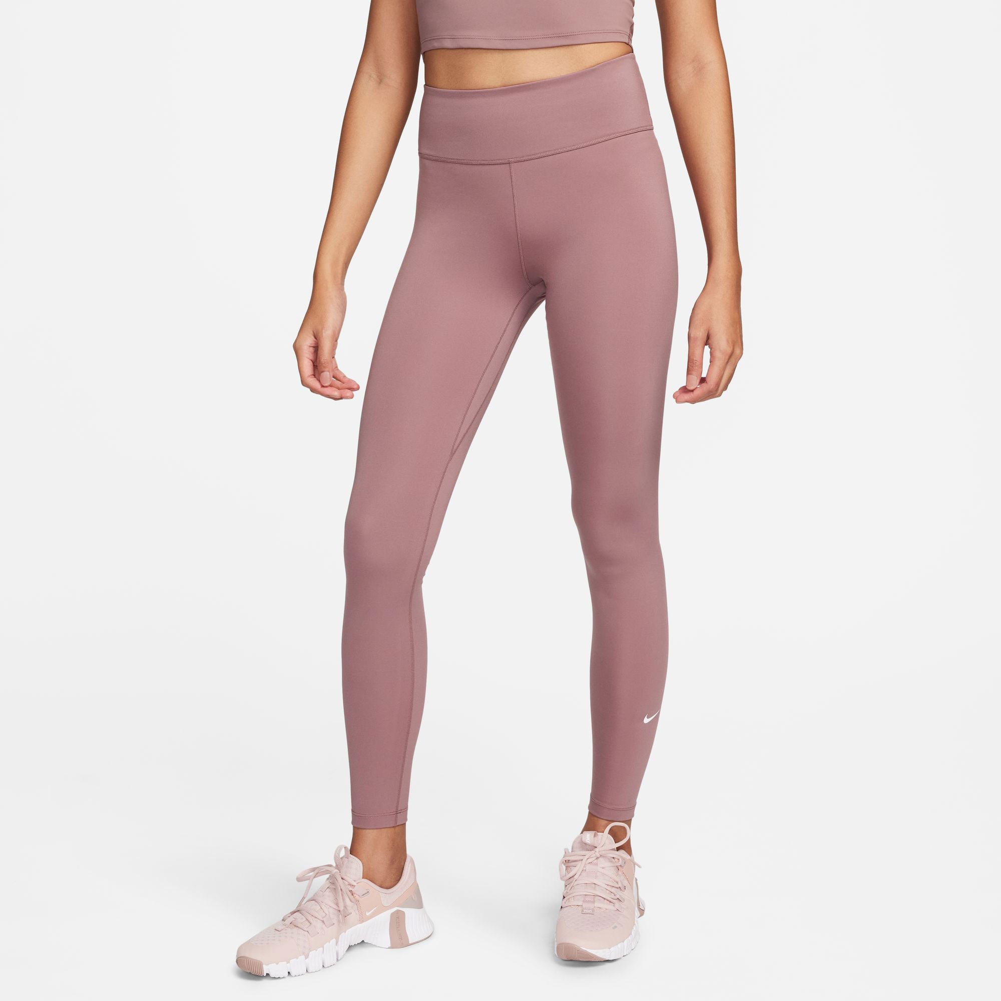 Nike One Dri-FIT Dames Mid-Rise Tights - Donkerblauw