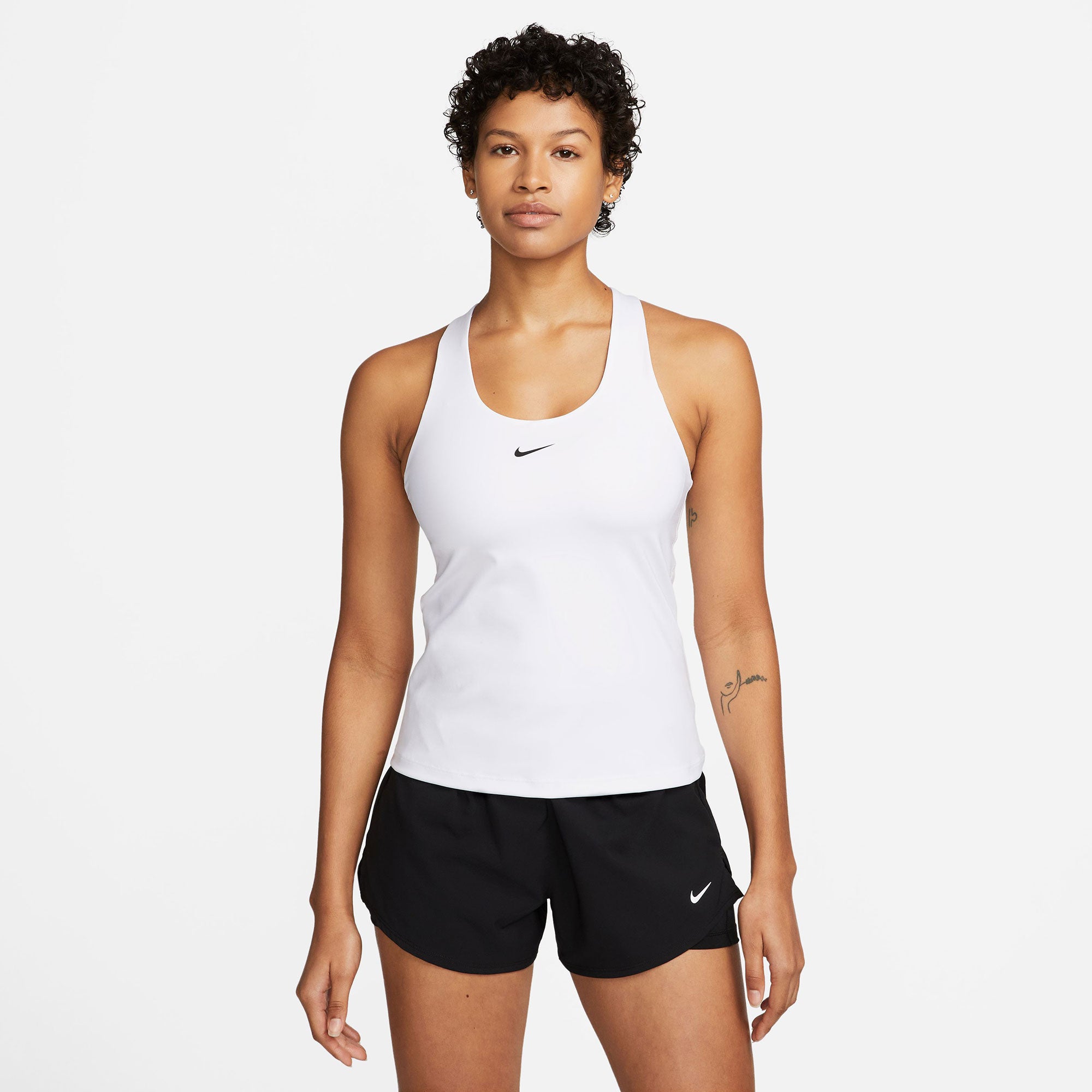 Nike Dri-FIT Women's Medium-Support Non-Padded Sports Bra - White