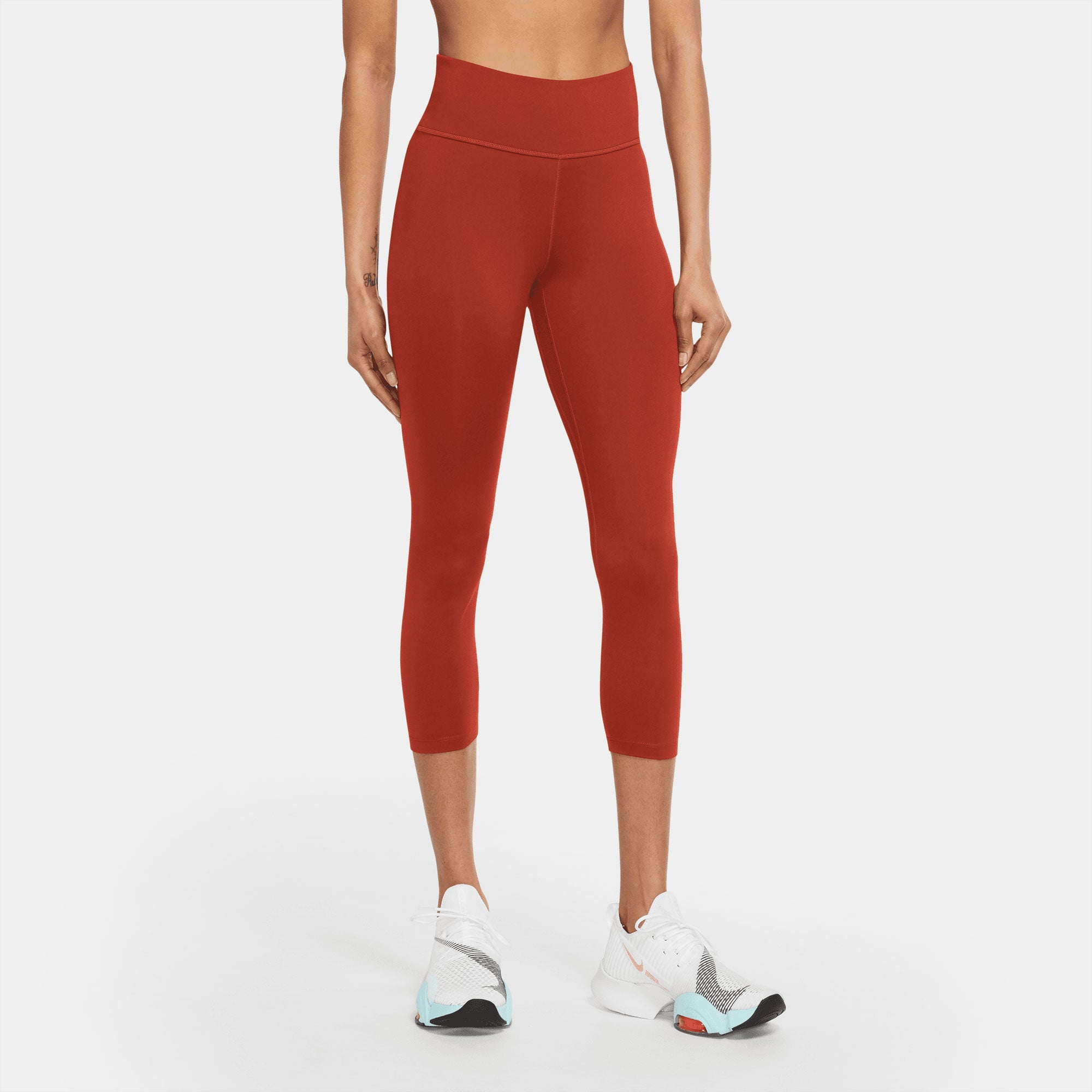 Women's Nike One Dri-Fit Mid-Rise Capri Leggings Black Sz S DD0245-010