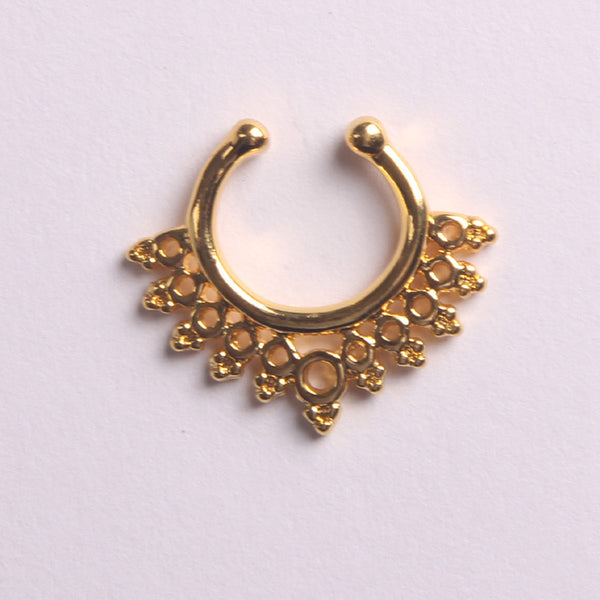 'ILONA' GOLD - FAUX SEPTUM PIERCING – FIORELLA SHOP