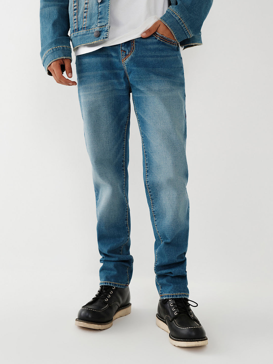 XXL Zipper Straight-Cut Jeans - Men - OBSOLETES DO NOT TOUCH