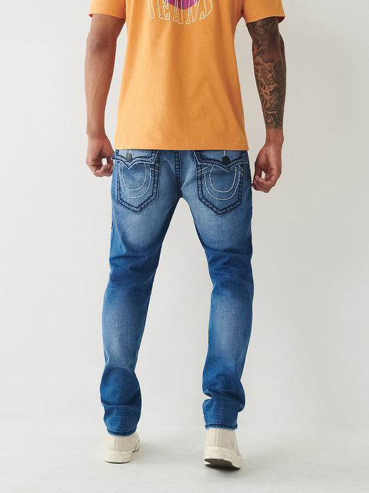 True Religion Men Faded Skinny Fit Jeans