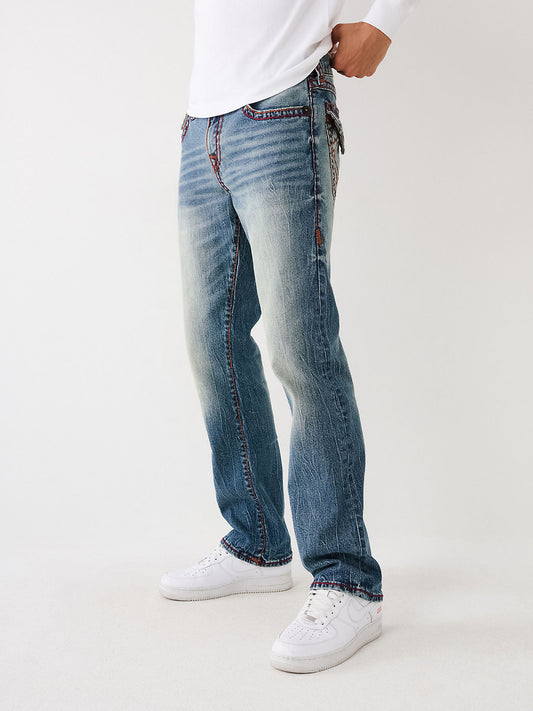 True Religion Men Faded Skinny Fit Jeans