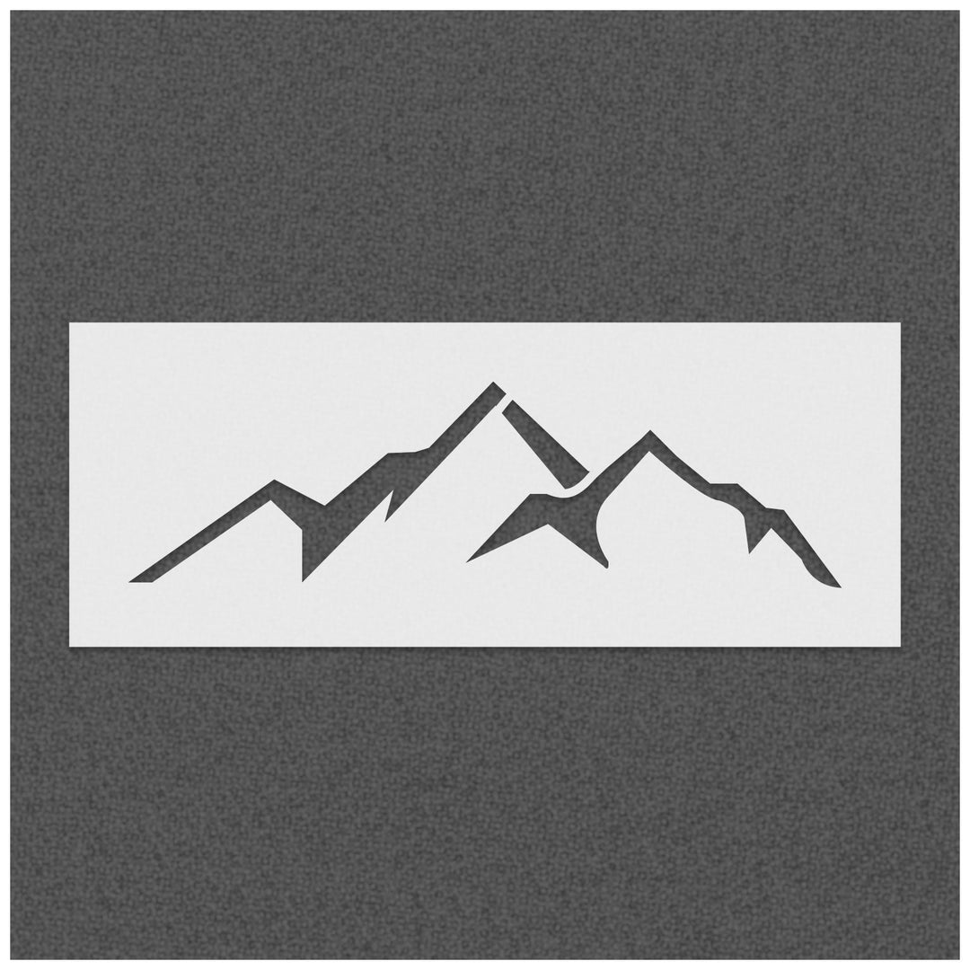 Simple Mountain Rangle Stencil