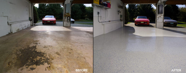 ArmorPoxy ArmorClad DIY Epoxy Floor Kit Major Before and After Improvement