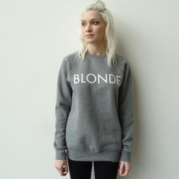 blonde brunette sweatshirts