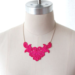 Pink Lace Necklace