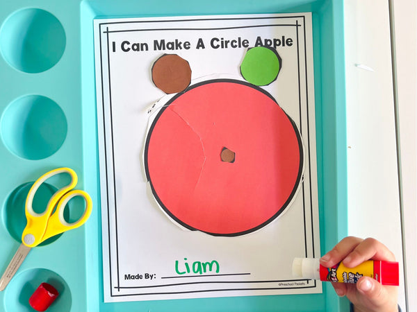 Circle Apple Craft For Preschool