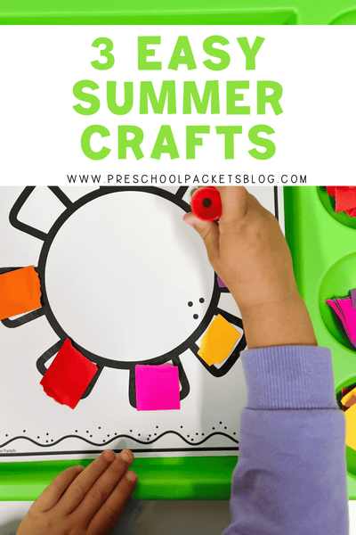 Easy Summer Crafts to Have On Hand – Preschool Packets