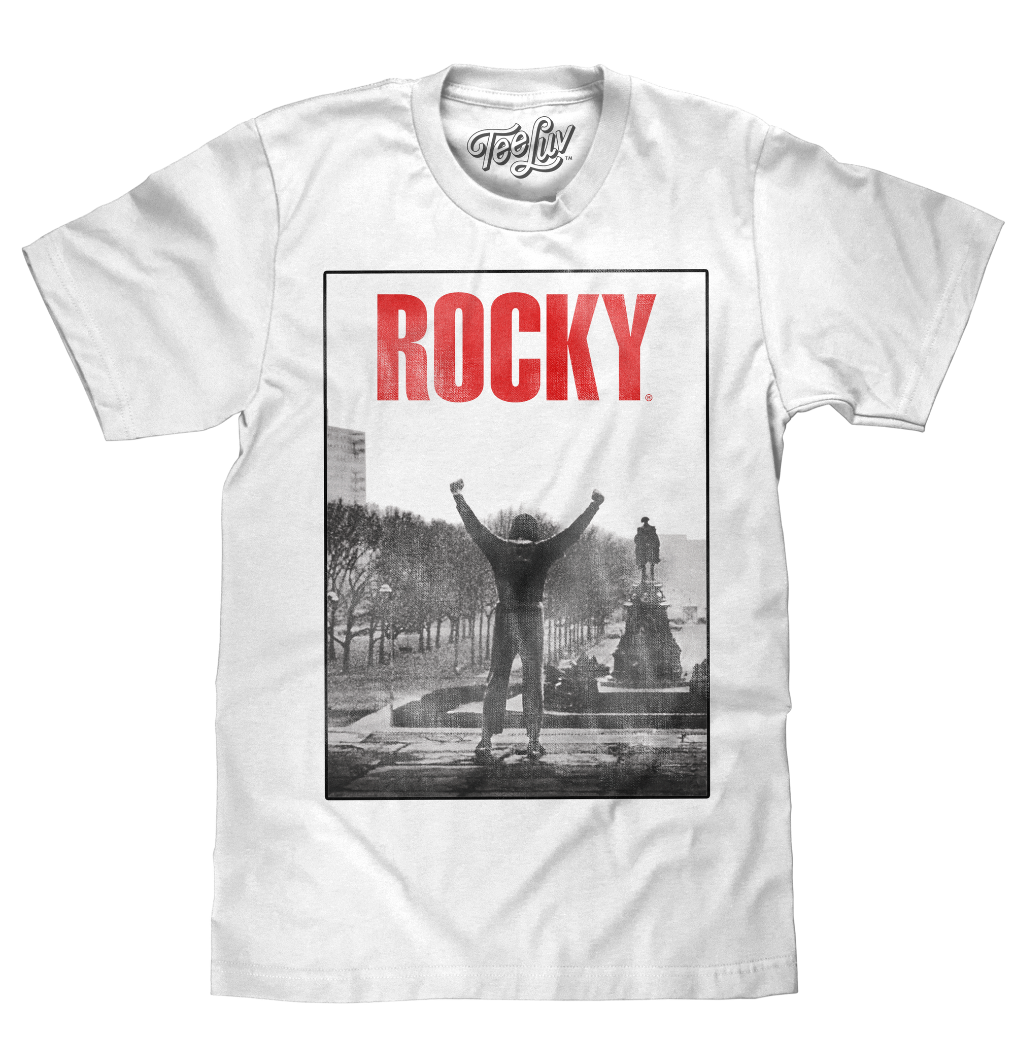 Rocky Stairs T-Shirt - White – Tee Luv
