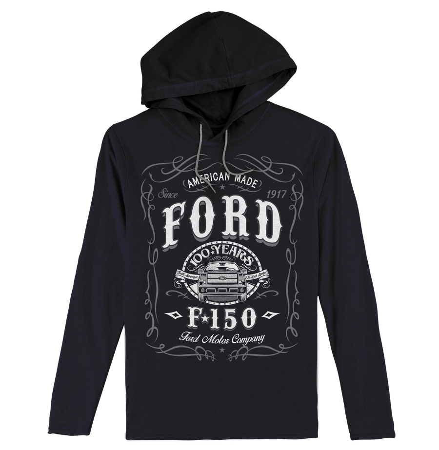 Ford F-150 Long Sleeve Hooded T-Shirt - Black – Tee Luv