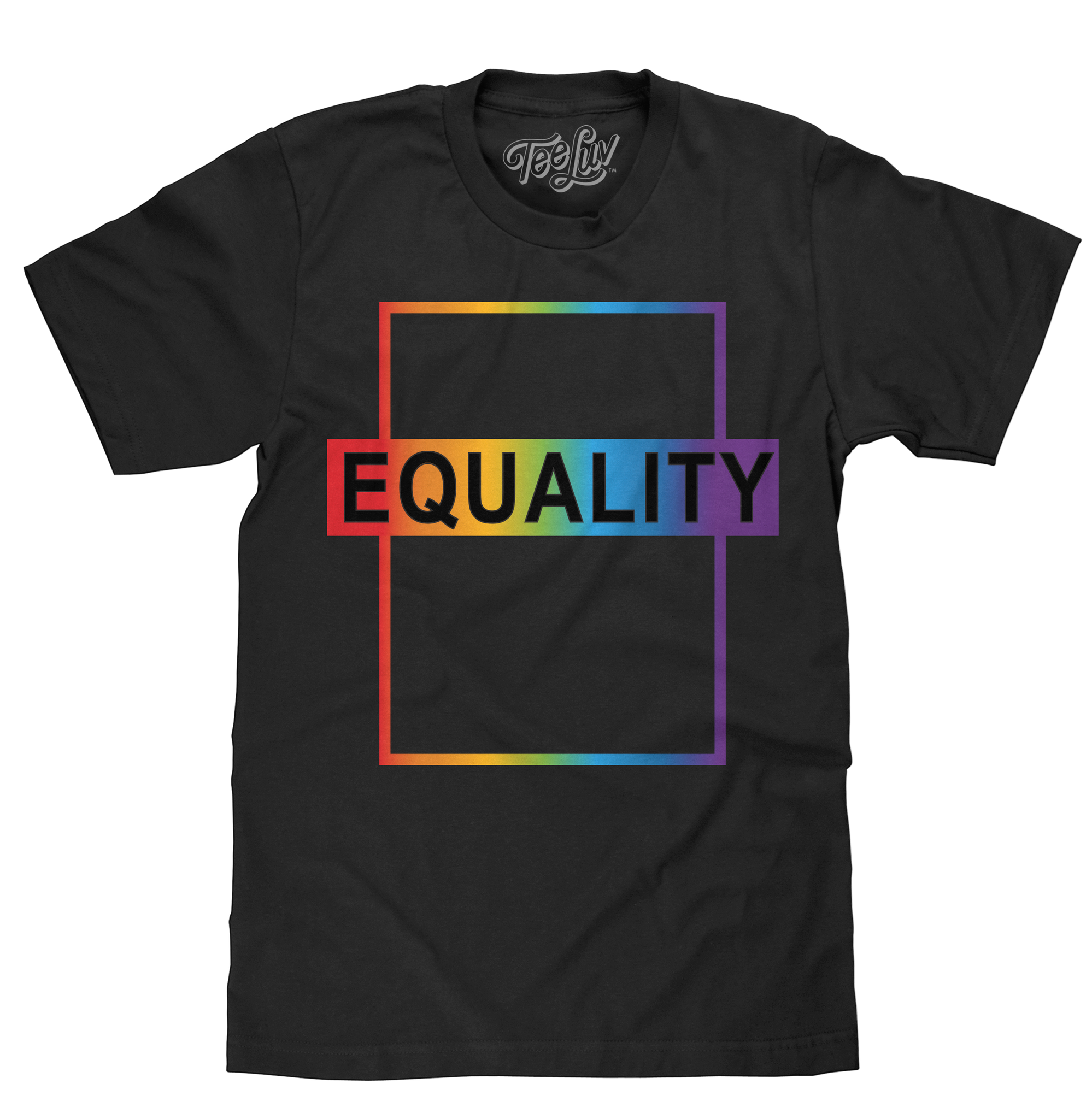 Equality Rainbow T-Shirt - Black – Tee Luv