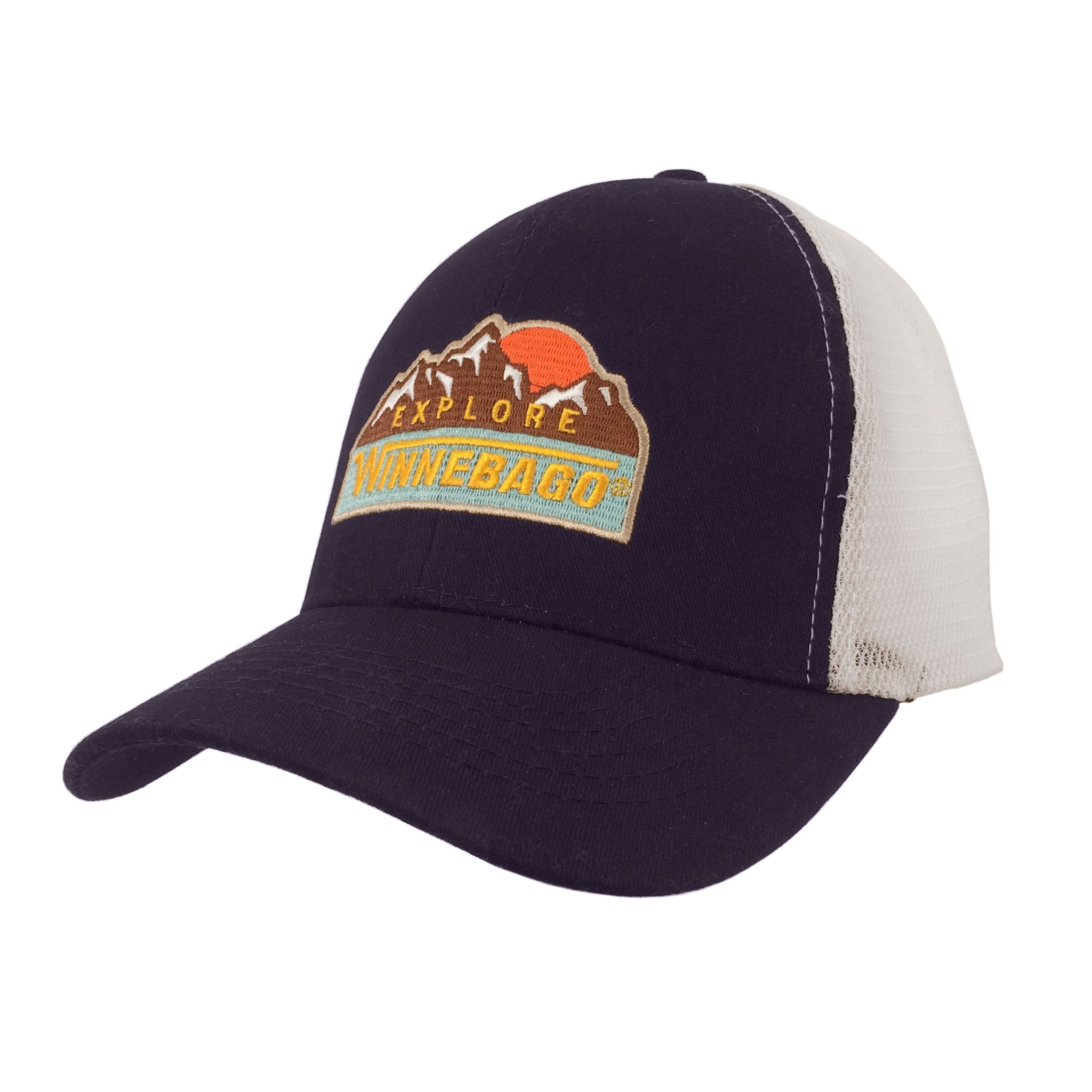 Explore Winnebago RV Trucker Hat - Navy and White – Tee Luv