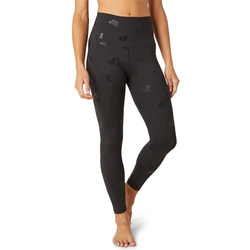 Beyond Yoga Alloy Ombre High-Waisted Midi Leggings Black Iridescent Speckle